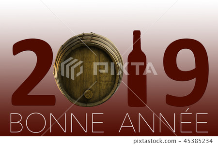 New Year Celebration with wine 2019 New Year Celebration with wine 2019 45385234