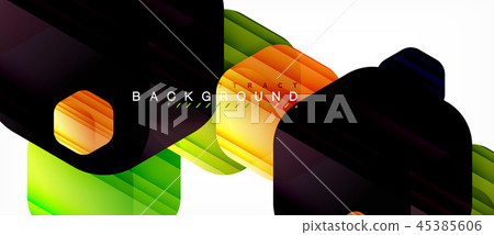 Glossy color hexagons modern composition background, shiny glass design Glossy color hexagons modern composition background, shiny glass design 45385606