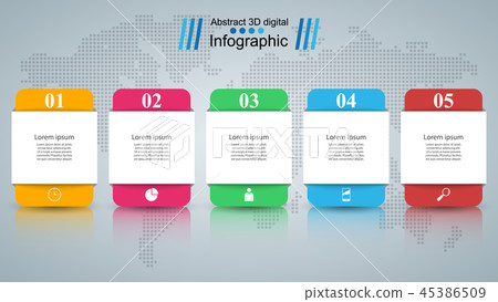 Abstract 3D digital illustration Infographic. Abstract 3D digital illustration Infographic. 45386509
