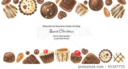 Romantic frame with chocolate candies Romantic frame with chocolate candies 45387735