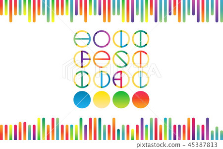 Holika dahan color transition vector lettering Holika dahan color transition vector lettering 45387813