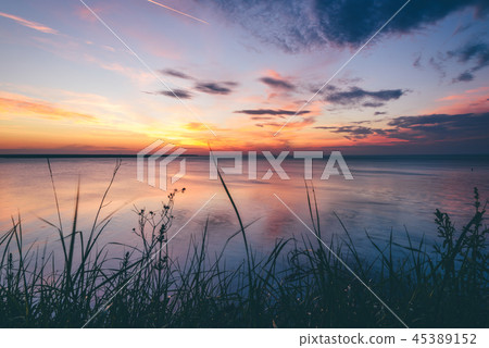 Sunrise on river Sunrise on river 45389152