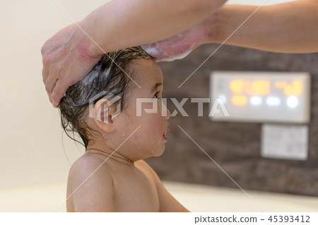 Baby bath bathing child care 45393412