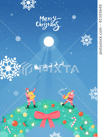 Happy christmas illustration 45393649