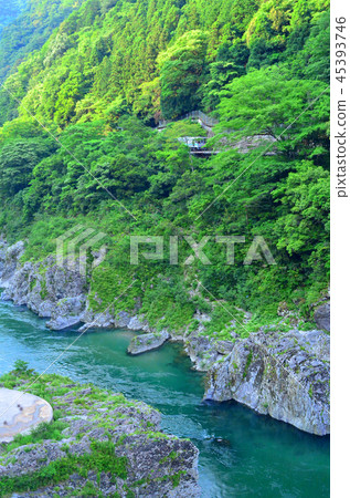 Clear stream flowing through the mountain Clear stream flowing through the mountain 45393746