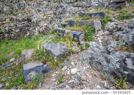 Ancient stone staircase at spring 45393925