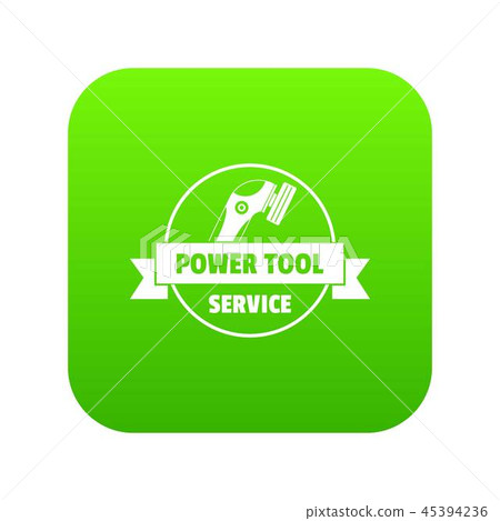 Power tool car icon green vector Power tool car icon green vector 45394236
