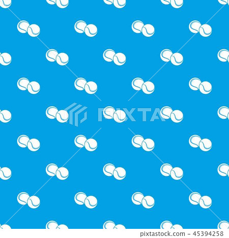 Tennis ball pattern vector seamless blue - Stock Illustration [45394258 ...
