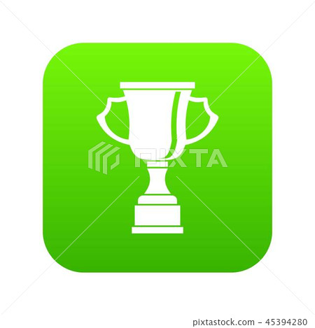 Cup for win icon digital green 45394280
