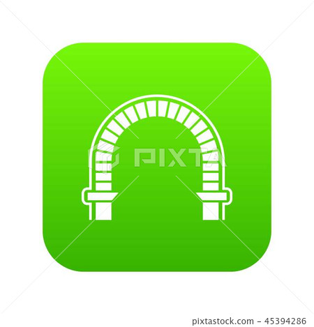 Arch column icon green vector 45394286