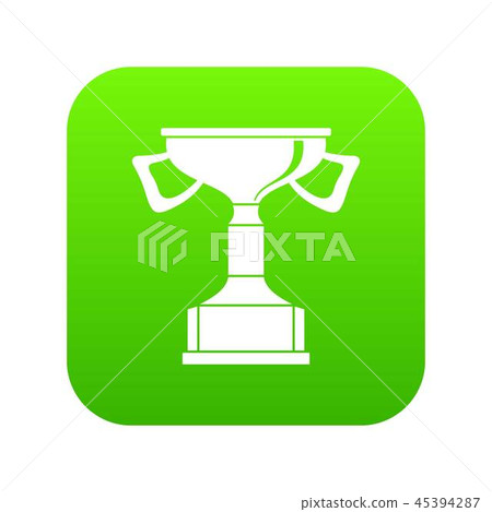 Cup for victory icon digital green 45394287