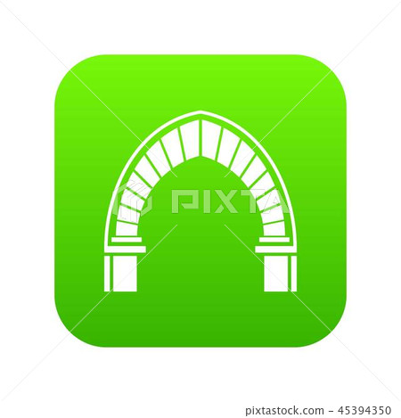 Stone arch icon green vector - Stock Illustration [45394350] - PIXTA