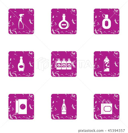 Vial icons set, grunge style Vial icons set, grunge style 45394357