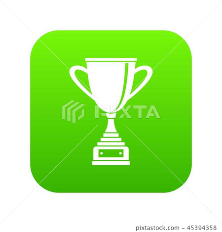 Gold cup for championship icon digital green Gold cup for championship icon digital green 45394358