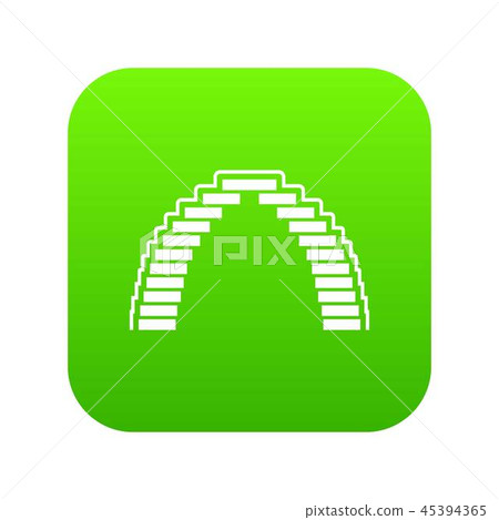Pyramid arch icon green vector 45394365