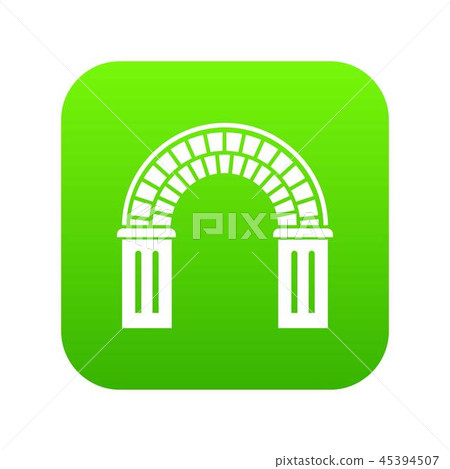 Window arch icon green vector 45394507