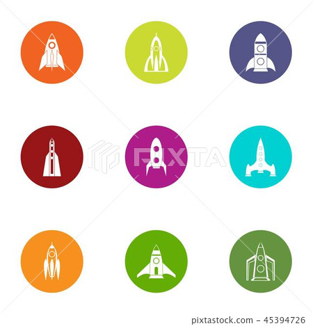 Launch icons set, flat style Launch icons set, flat style 45394726