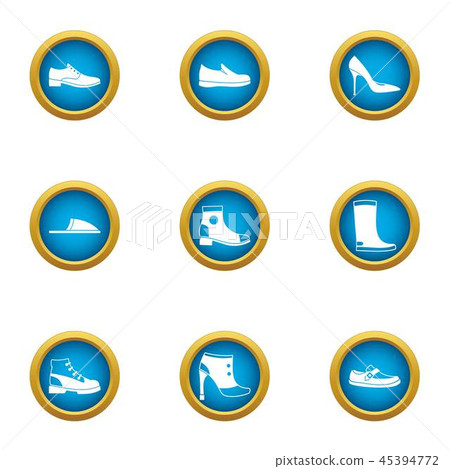 Shod icons set, flat style Shod icons set, flat style 45394772