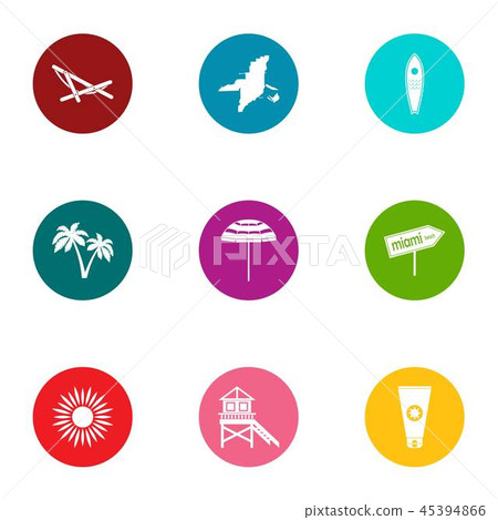 Popular icons set, flat style 45394866