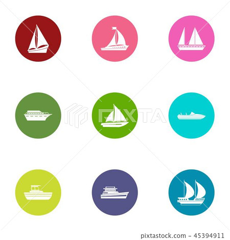 Blank icons set, flat style Blank icons set, flat style 45394911