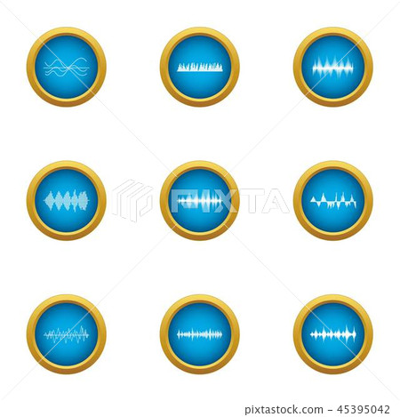 Mellifluous icons set, flat style Mellifluous icons set, flat style 45395042