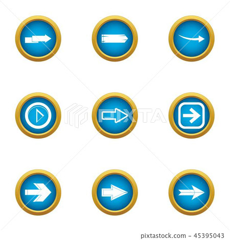 Shunter icons set, flat style Shunter icons set, flat style 45395043