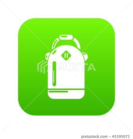 Backpack schoolgirl icon green vector Backpack schoolgirl icon green vector 45395071