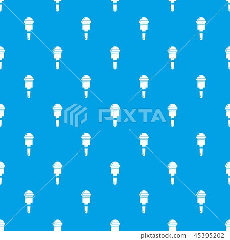 Microphone pattern vector seamless blue 45395202