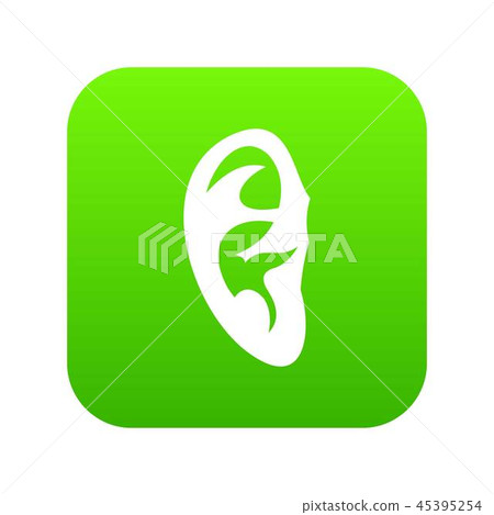 Ear icon digital green Ear icon digital green 45395254