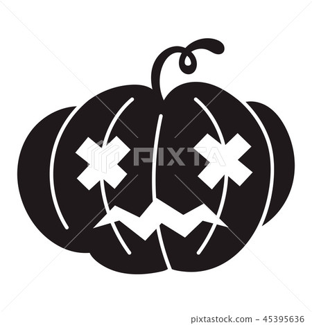 Halloween pumpkin icon, simple style Halloween pumpkin icon, simple style 45395636
