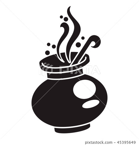 Magic cauldron icon, simple style Magic cauldron icon, simple style 45395649