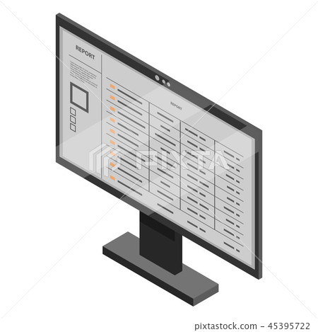 Office monitor icon, isometric style 45395722