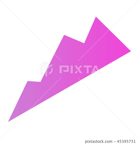 Purple graph icon, isometric style 45395731