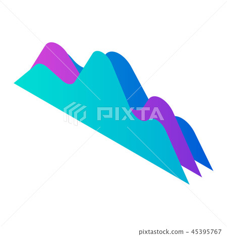 Graph abstract icon, isometric style Graph abstract icon, isometric style 45395767