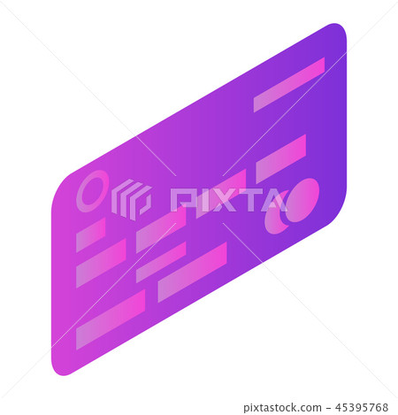 Credit bank card icon, isometric style Credit bank card icon, isometric style 45395768