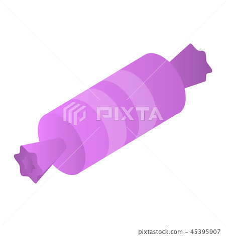Purple bonbon icon, isometric style 45395907