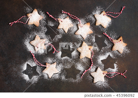 Christmas star shaped cookies Christmas star shaped cookies 45396092