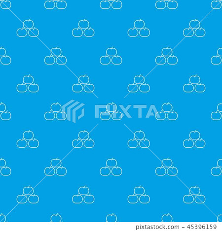 Apples pattern vector seamless blue 45396159