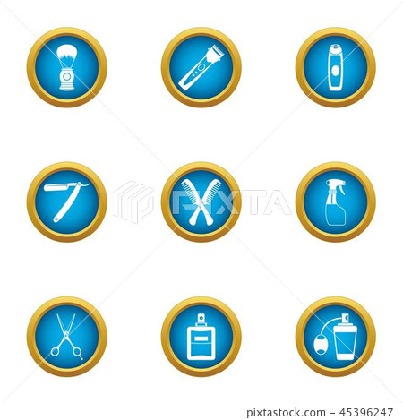 Clipping icons set, flat style 45396247