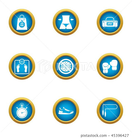 Gambol icons set, flat style Gambol icons set, flat style 45396427
