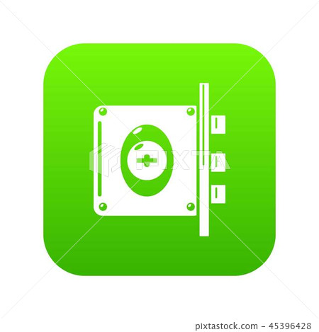 Lock interroom icon green vector Lock interroom icon green vector 45396428
