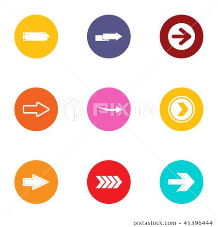 Reversal icons set, flat style Reversal icons set, flat style 45396444