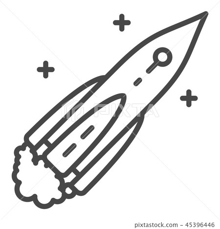 Space ship icon, outline style Space ship icon, outline style 45396446