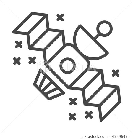 Space satellite icon, outline style 45396453