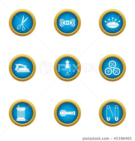 Clean cloth icons set, flat style Clean cloth icons set, flat style 45396465
