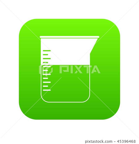Measuring cup icon digital green Measuring cup icon digital green 45396468