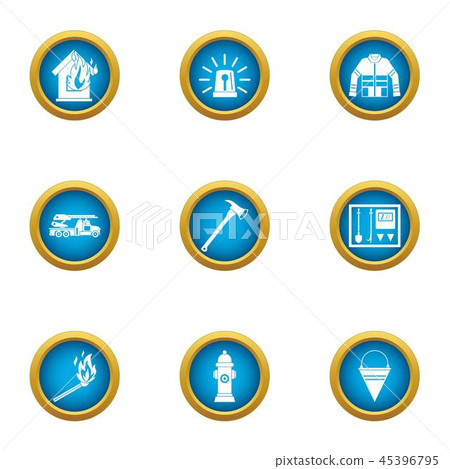 Lose your home icons set, flat style 45396795