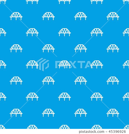 Arched train bridge pattern vector seamless blue 45396926