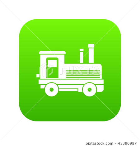 Locomotive icon digital green Locomotive icon digital green 45396987