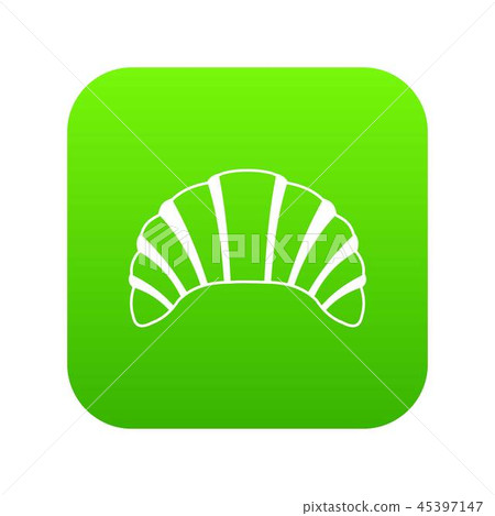 Croissant icon digital green 45397147